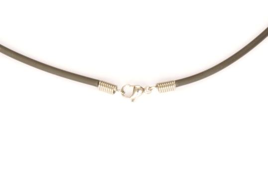 Kautschuk Schmuck Halsband 2,9mm/40cm