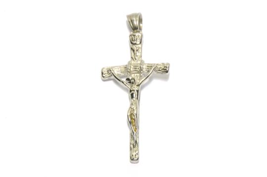 Kreuz mit Jesus Anhänger Edelstahl Schmuck für Halsketten