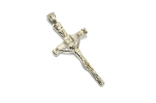 Kreuz mit Jesus Anhänger Edelstahl Schmuck für Halsketten