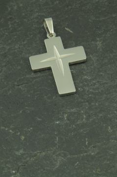 Kreuz Schmuck Edelstahl Anhänger