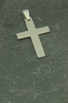 Mittelgroßer Kreuz Halsketten Schmuck Anhänger aus Edelstahl