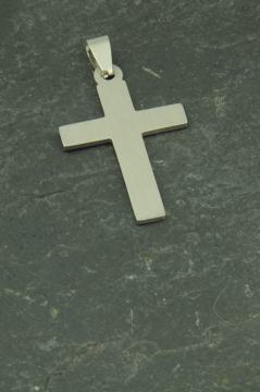 Mittelgroßer Kreuz Halsketten Schmuck Anhänger aus Edelstahl