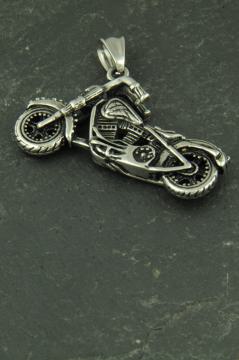 Motorrad 3D, Biker Halsketten Schmuck aus Edelstahl