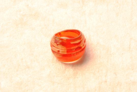 Muranoglas Ring rot/gold