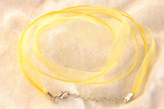 Organza Halsband - Halskette in gelb ca. 45cm