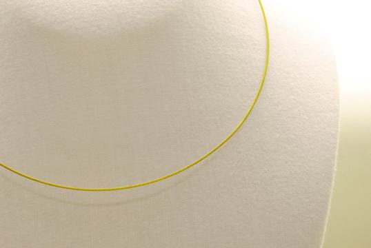 Stahhalsband, Halsreif Farbe oliv ca. 53cm