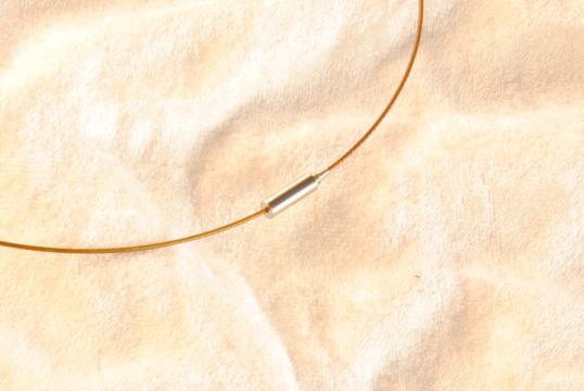 Stahl Halsband - Halsreif in braun ca. 45cm
