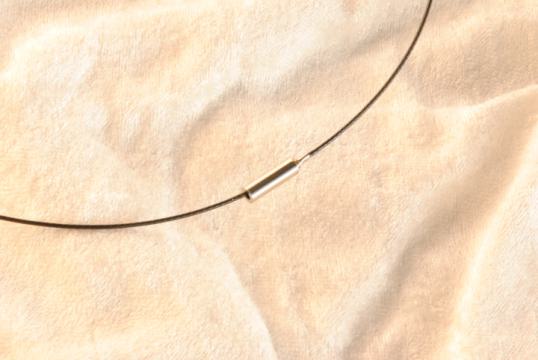 Stahlhalsband - Halsreif in schwarz ca. 53cm