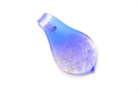 Glasschmuck aus Murano Glas - blau - Anhänger Tropfen Form