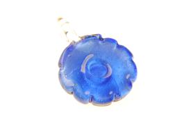 Glasschmuck aus Muranoglas - blau - Blütenform