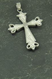 Großer Kreuz Edelstahl Schmuck Anhänger für Halsketten