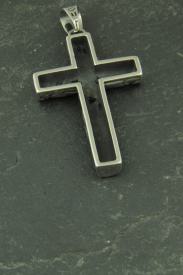 Großes Kreuz mit Knotenmuster, Edelstahlschmuck für Halsketten