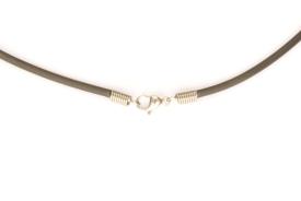 Kautschuk Schmuck Halsband 2,9mm/42cm