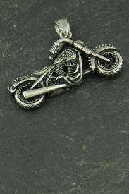 Motorrad 3D, Biker Halsketten Schmuck aus Edelstahl