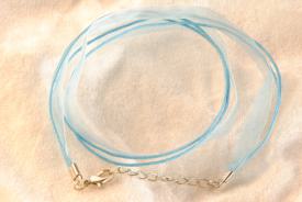 Organza Halsband, Halskette türkis ca. 45cm