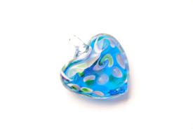 Schmuck Glasschmuck im Murano-Stil - blau - Herz Anhänger