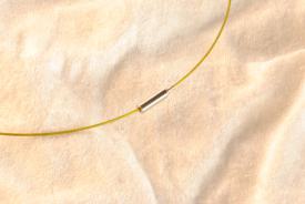 Stahhalsband, Halsreif Farbe oliv ca. 53cm