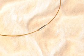 Stahl Halsband - Halsreif in braun ca. 45cm