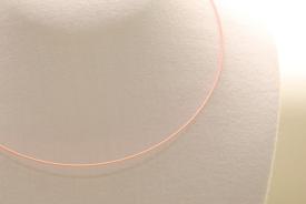 Stahl Halsband - Halsreif in neonrosa ca. 53cm