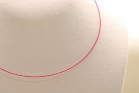 Stahl Halsband - Halsreif in pink ca. 45cm