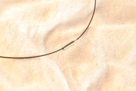 Stahl Halsband - Halsreif in schwarz ca. 45cm